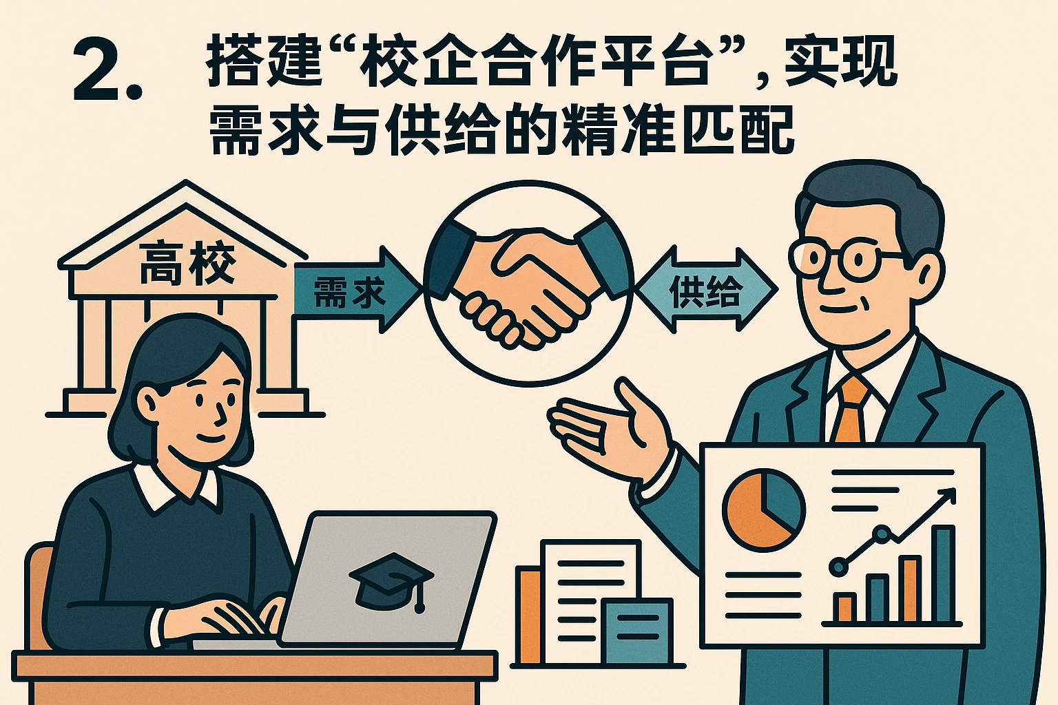 2. 搭建“校企合作平台”,实现需求与供给的精准匹配