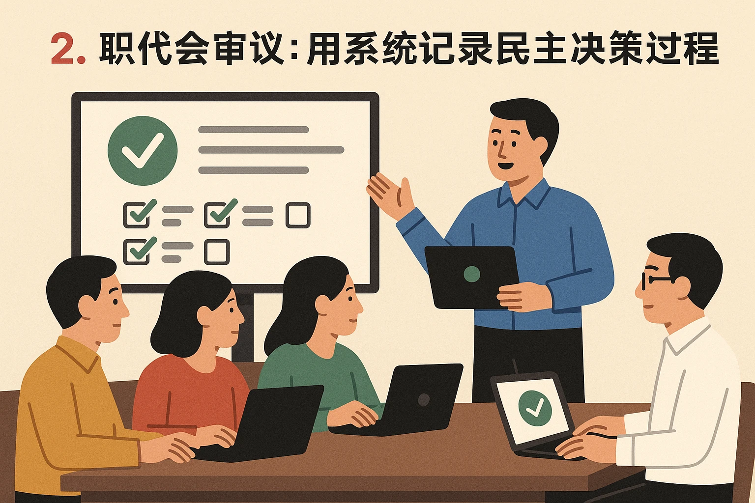 2. 职代会审议：用系统记录民主决策过程