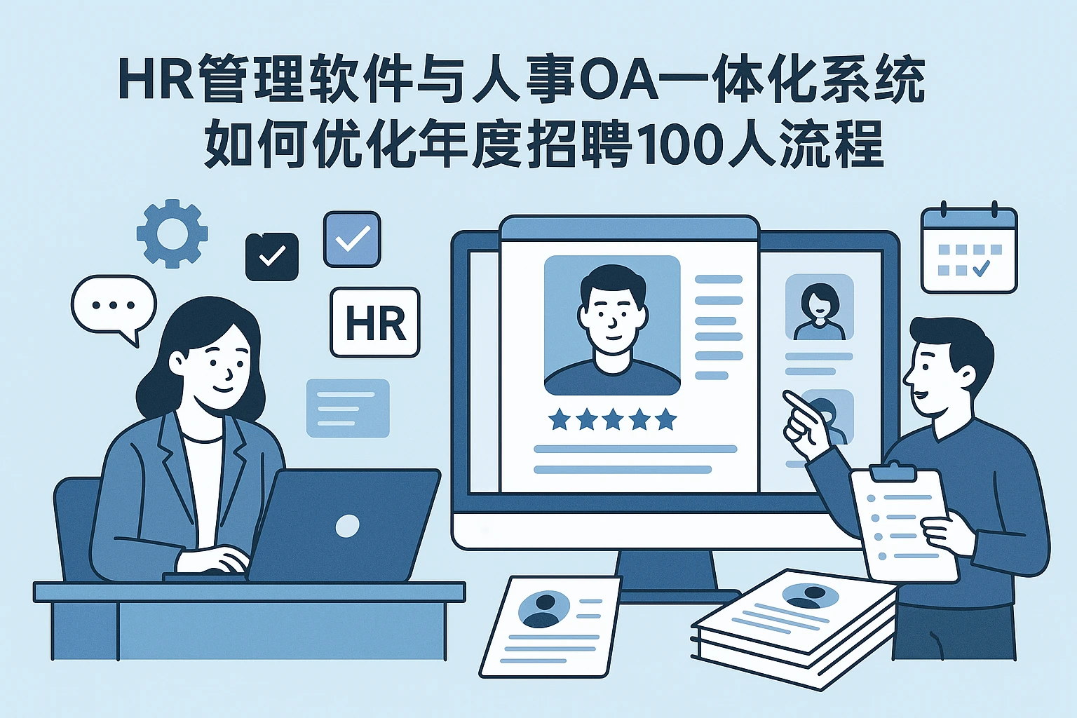 HR管理软件与人事OA一体化系统如何优化年度招聘100人流程
