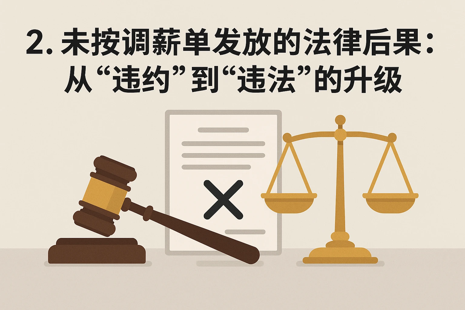 2. 未按调薪单发放的法律后果：从“违约”到“违法”的升级