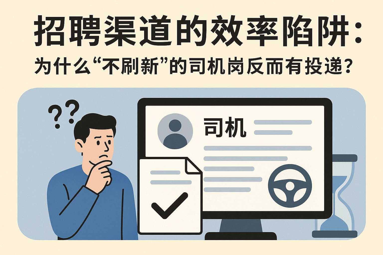 2. 招聘渠道的效率陷阱:为什么“不刷新”的司机岗反而有投递?