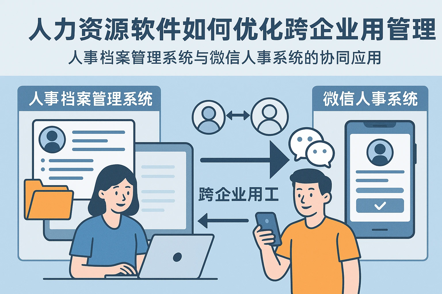 人力资源软件如何优化跨企业用工管理:人事档案管理系统与微信人事系统的协同应用