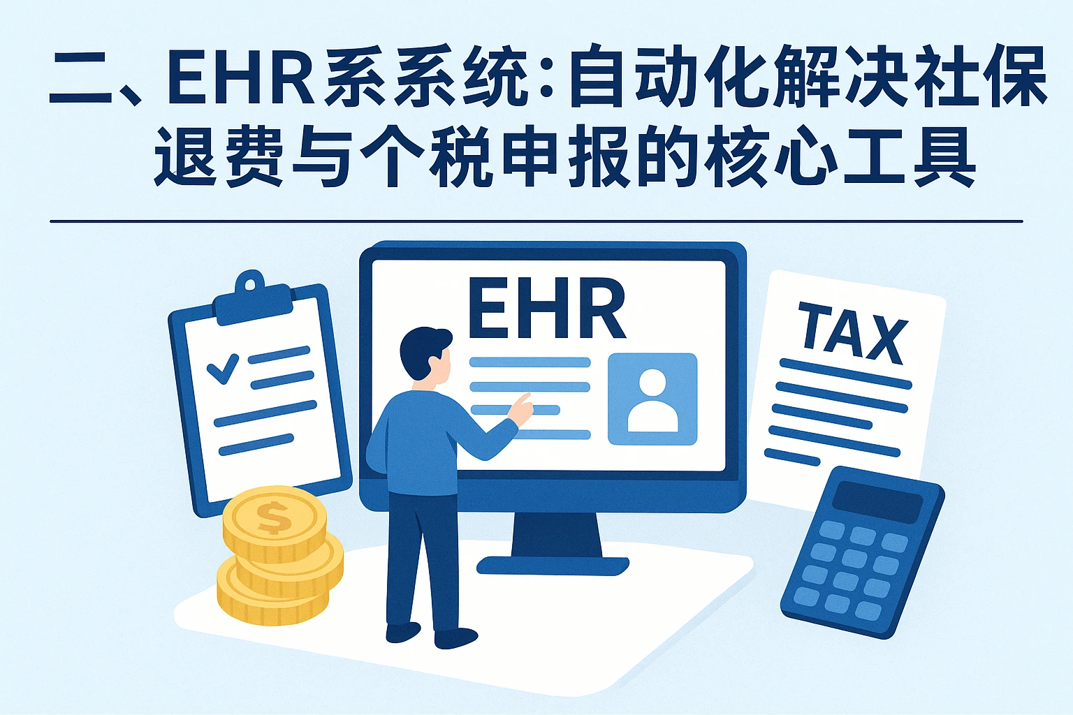 二、EHR系统：自动化解决社保退费与个税申报的核心工具