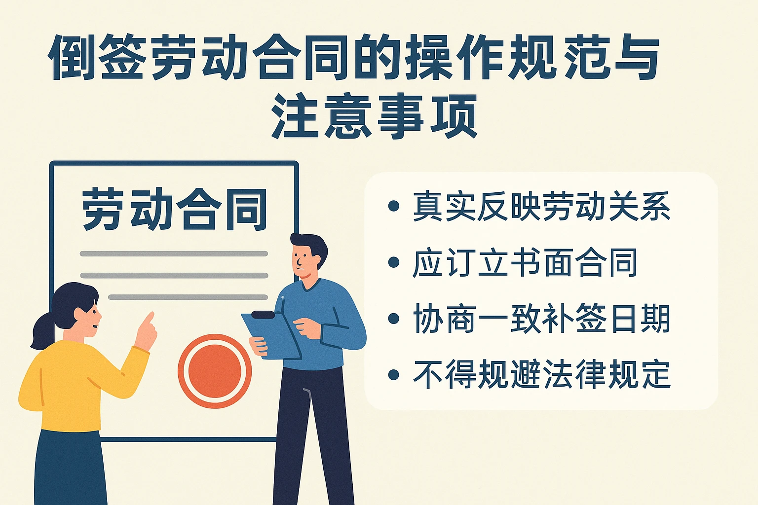 倒签劳动合同的操作规范与注意事项