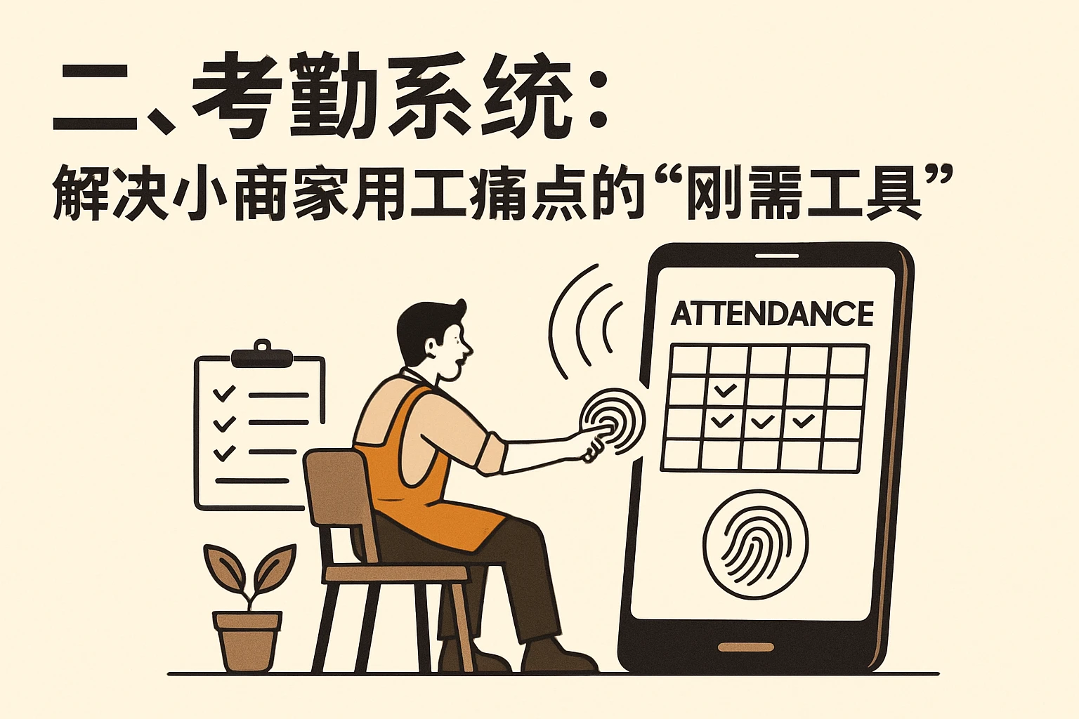 二、考勤系统：解决小商家用工痛点的“刚需工具”