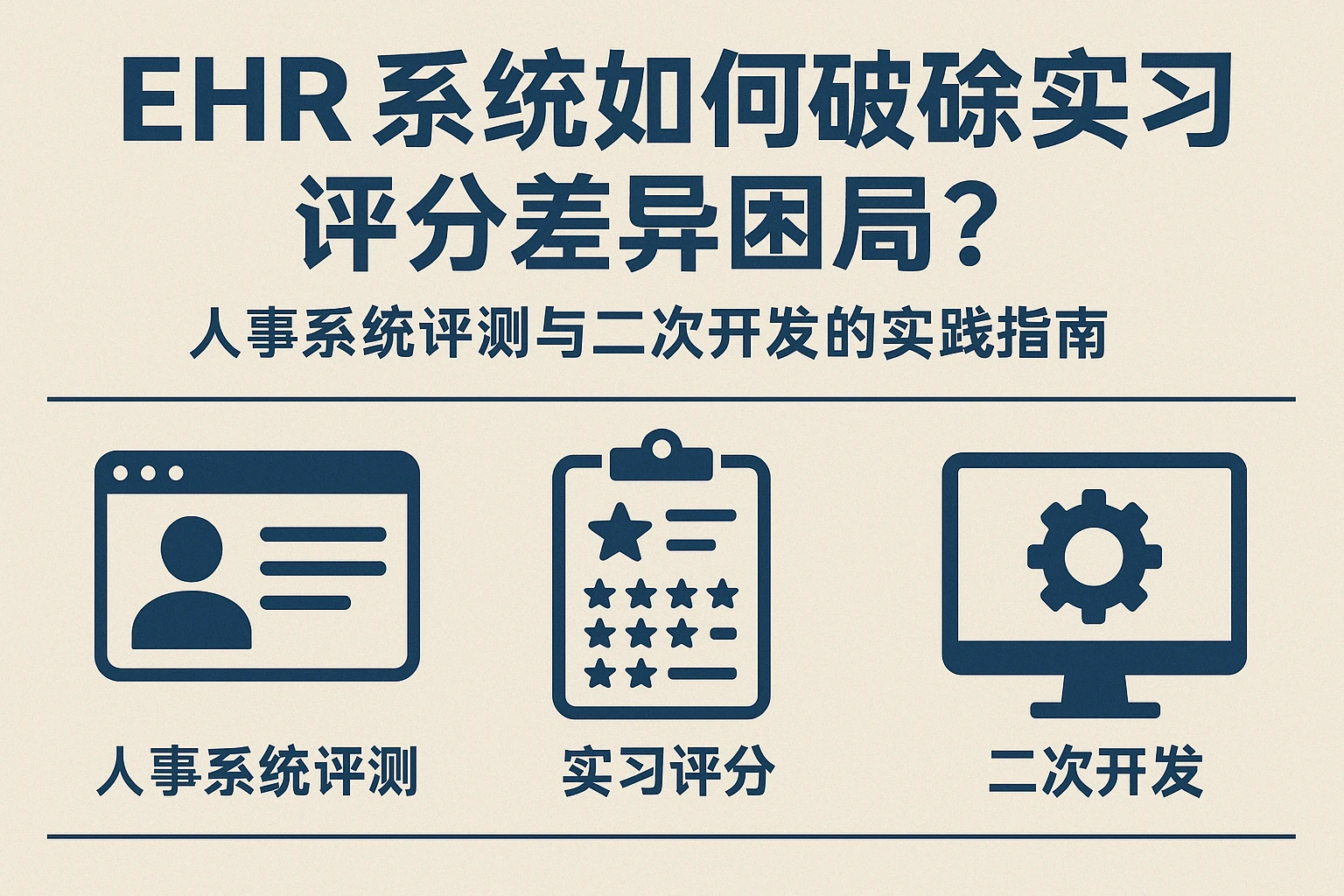 EHR系统如何破解实习评分差异困局？人事系统评测与二次开发的实践指南