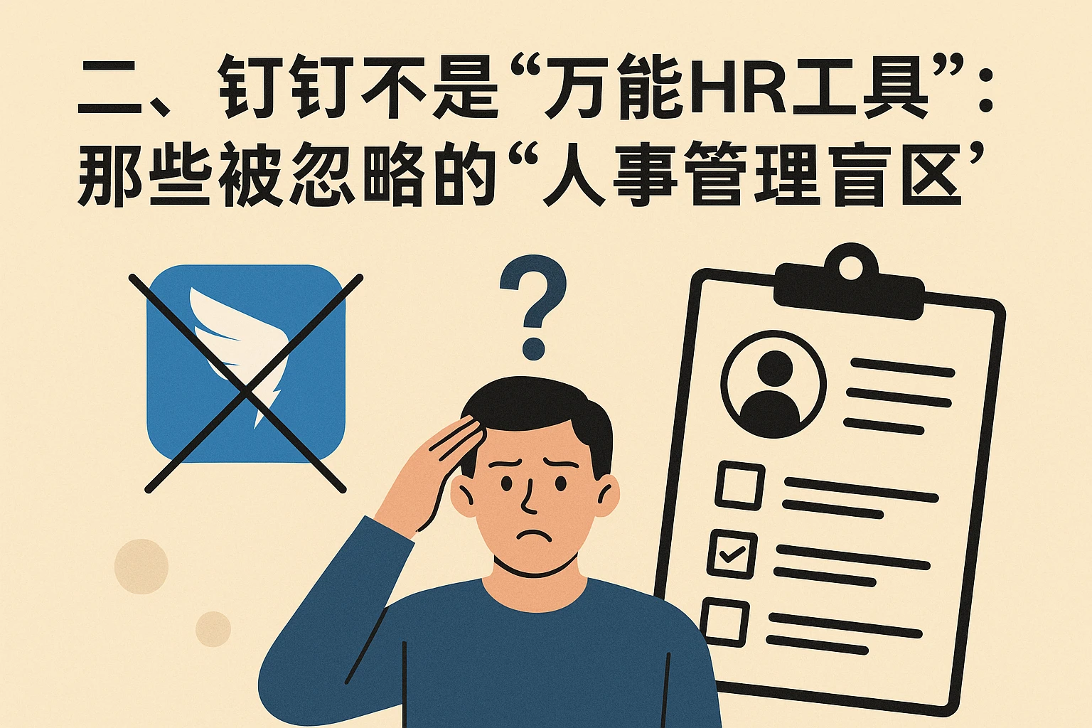 二、钉钉不是“万能HR工具”：那些被忽略的“人事管理盲区”