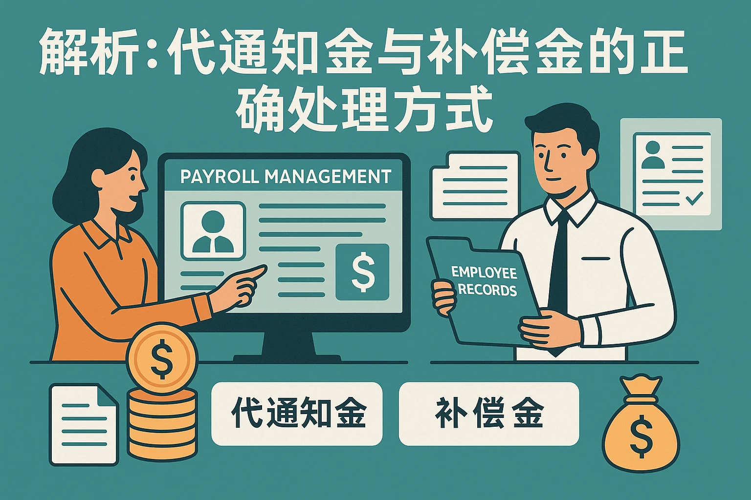 人力资源系统下的薪资管理与员工档案系统解析：代通知金与补偿金的正确处理方式