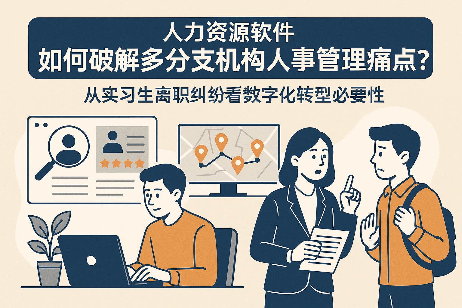 人力资源软件如何破解多分支机构人事管理痛点?从实习生离职纠纷看数字化转型必要性