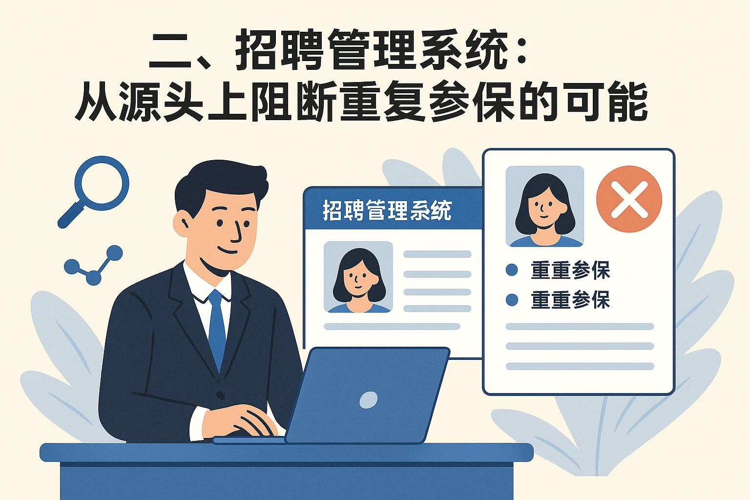 二、招聘管理系统:从源头上阻断重复参保的可能