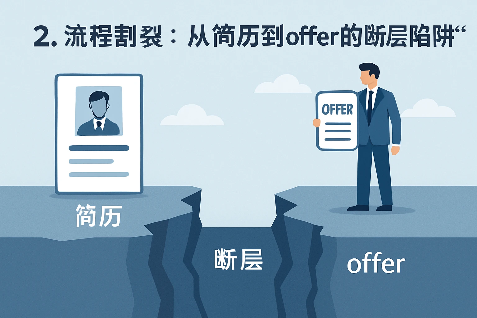 2. 流程割裂:从简历到offer的“断层陷阱”