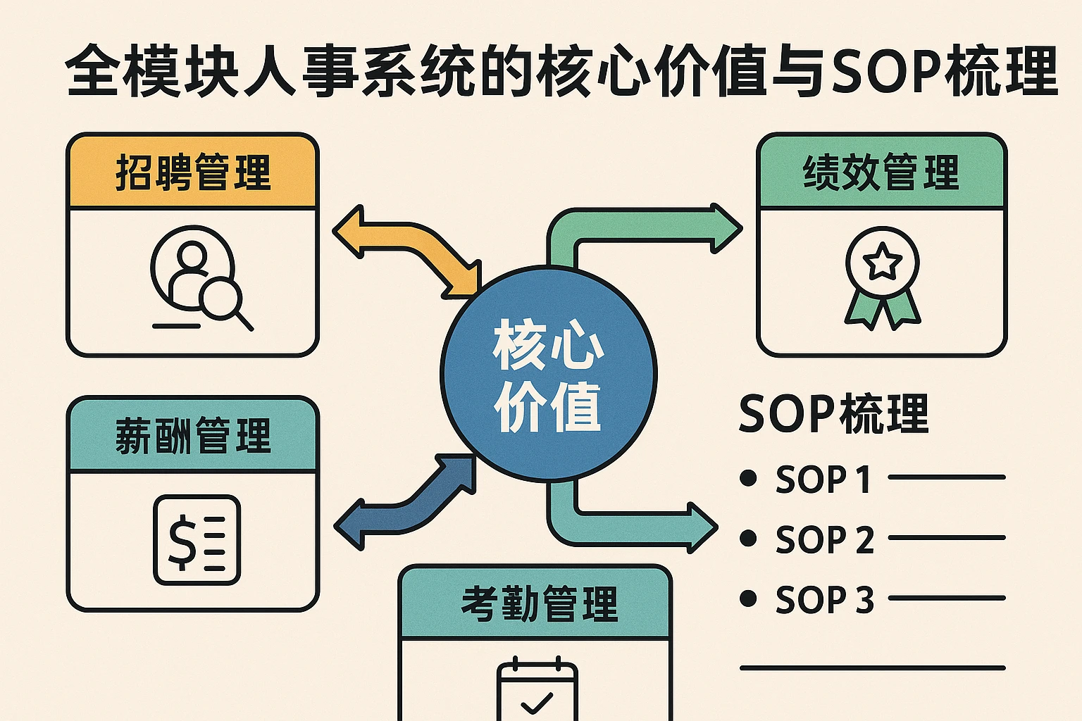 全模块人事系统的核心价值与SOP梳理