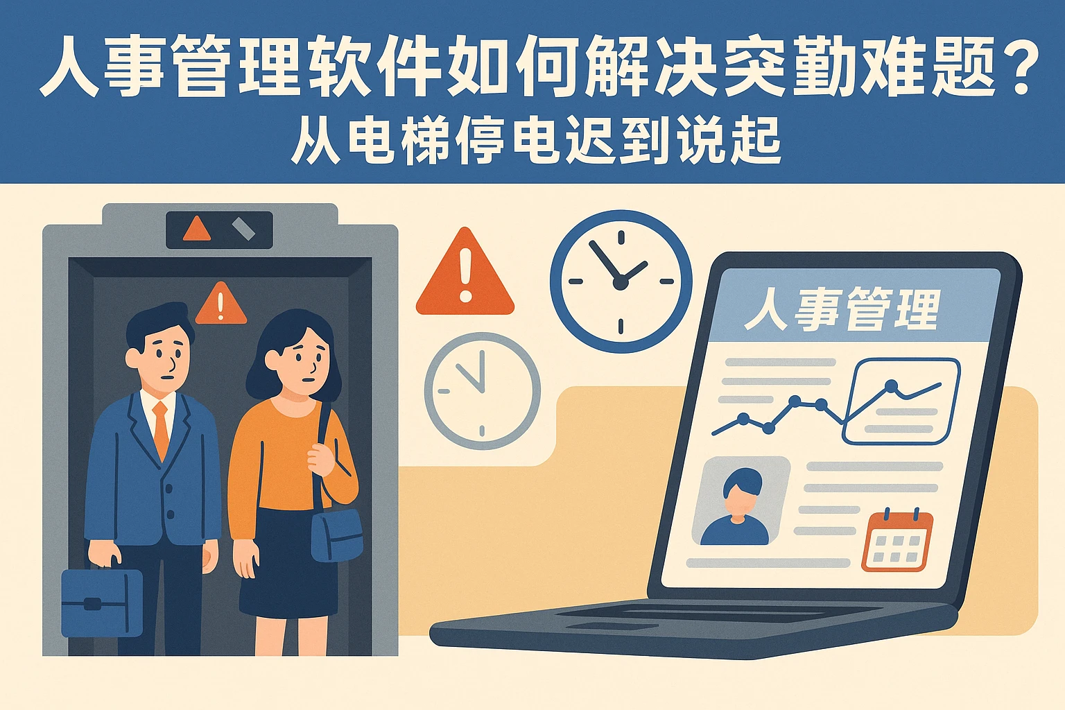 人事管理软件如何解决突发考勤难题?从电梯停电迟到说起