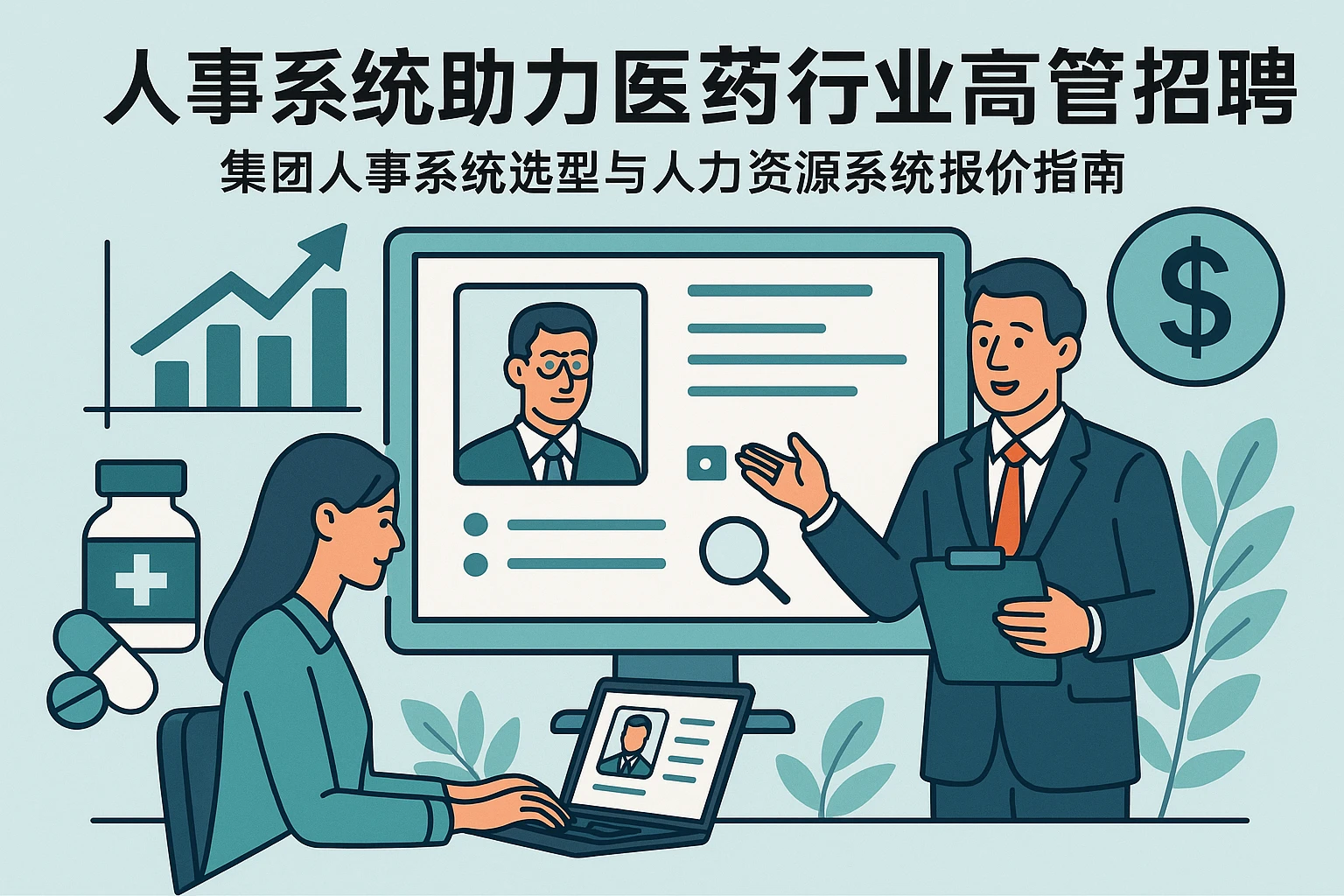 人事系统助力医药行业高管招聘:集团人事系统选型与人力资源系统报价指南