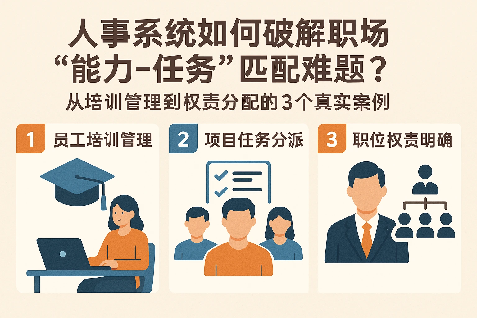 人事系统如何破解职场“能力-任务”匹配难题?从培训管理到权责分配的3个真实案例
