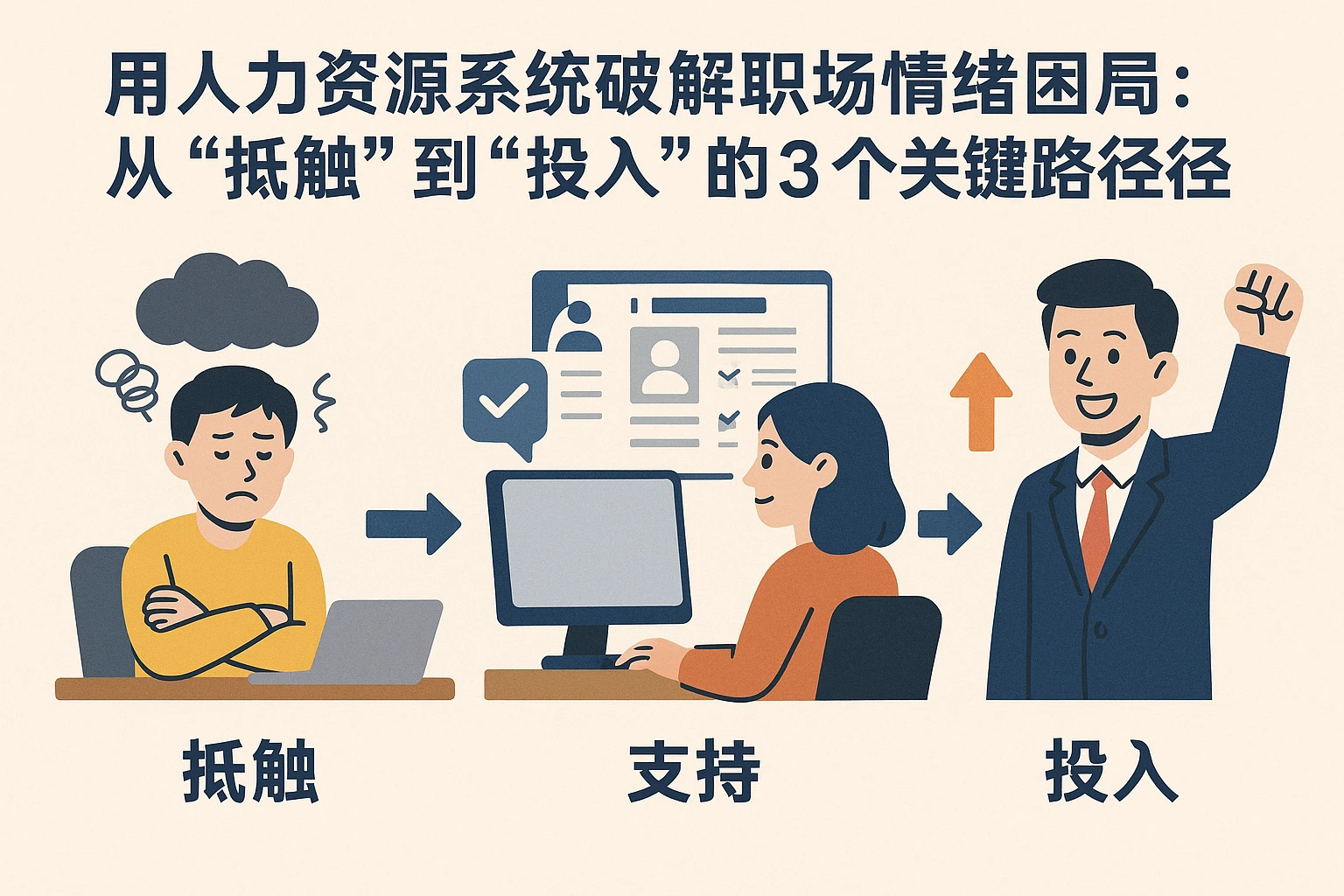 用人力资源系统破解职场情绪困局：从“抵触”到“投入”的3个关键路径
