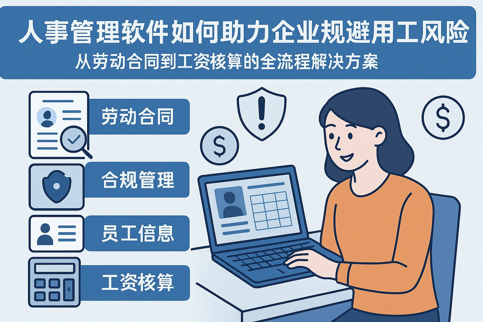 人事管理软件如何助力企业规避用工风险?从劳动合同到工资核算的全流程解决方案