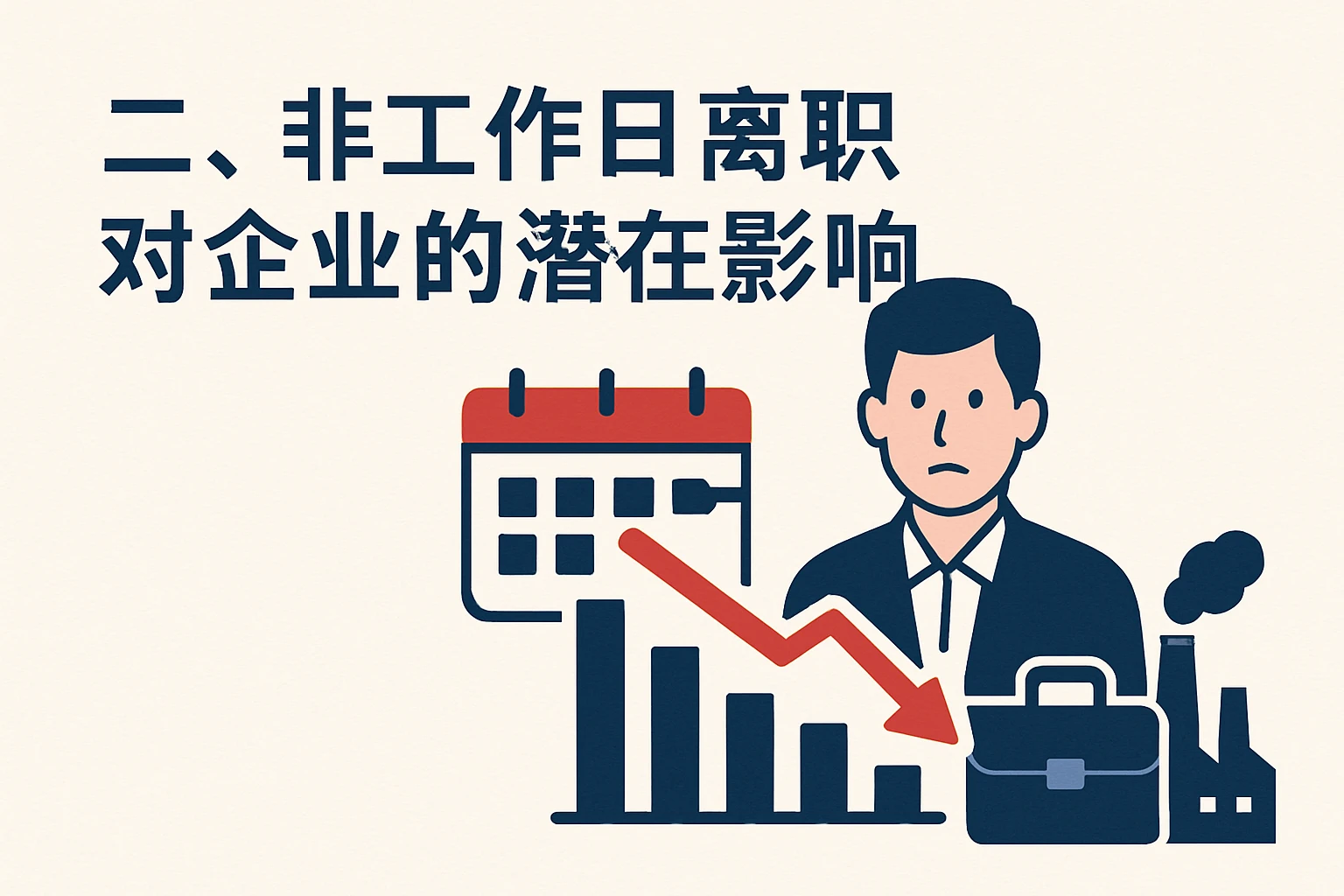 二、非工作日离职对企业的潜在影响