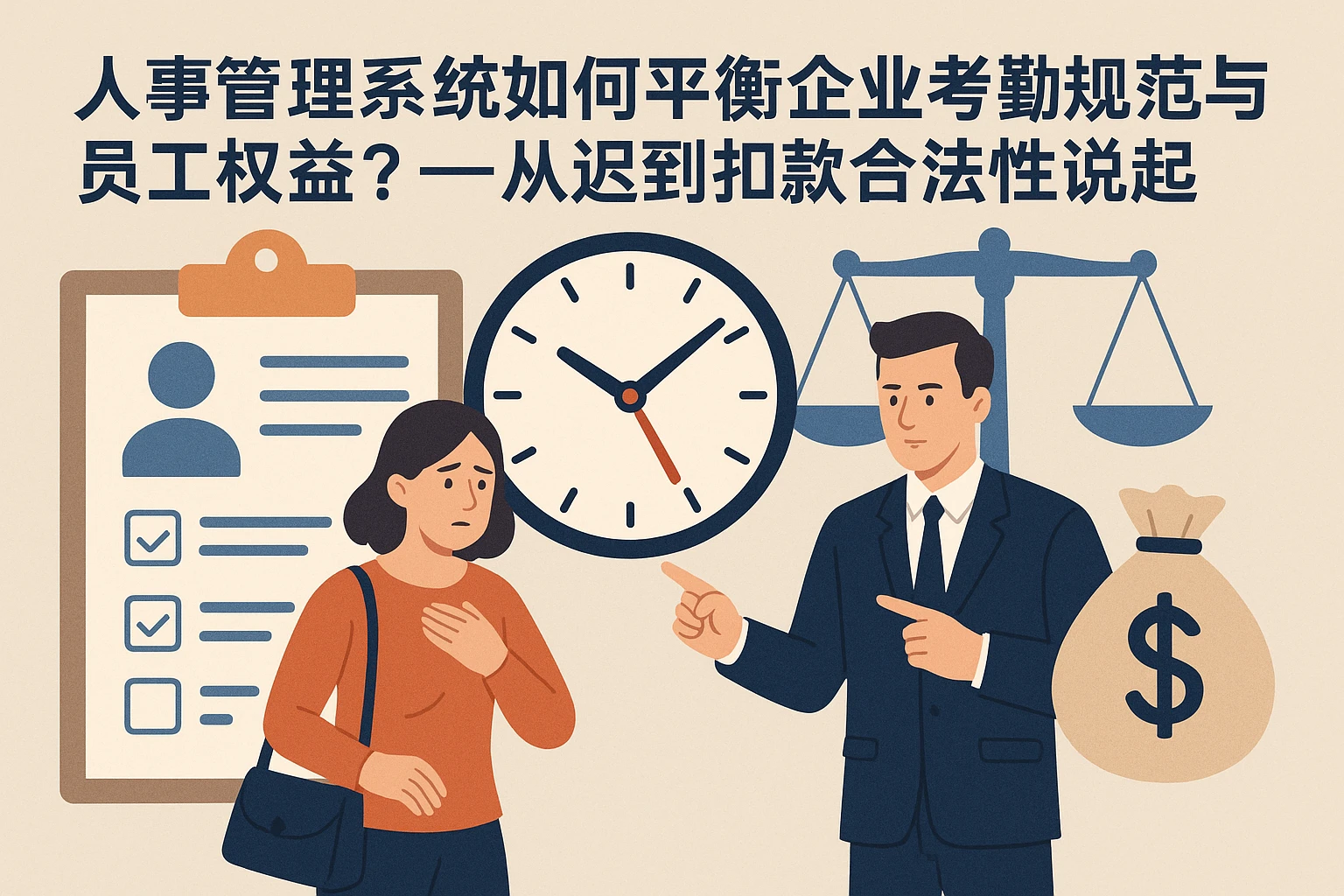 人事管理系统如何平衡企业考勤规范与员工权益?——从迟到扣款合法性说起