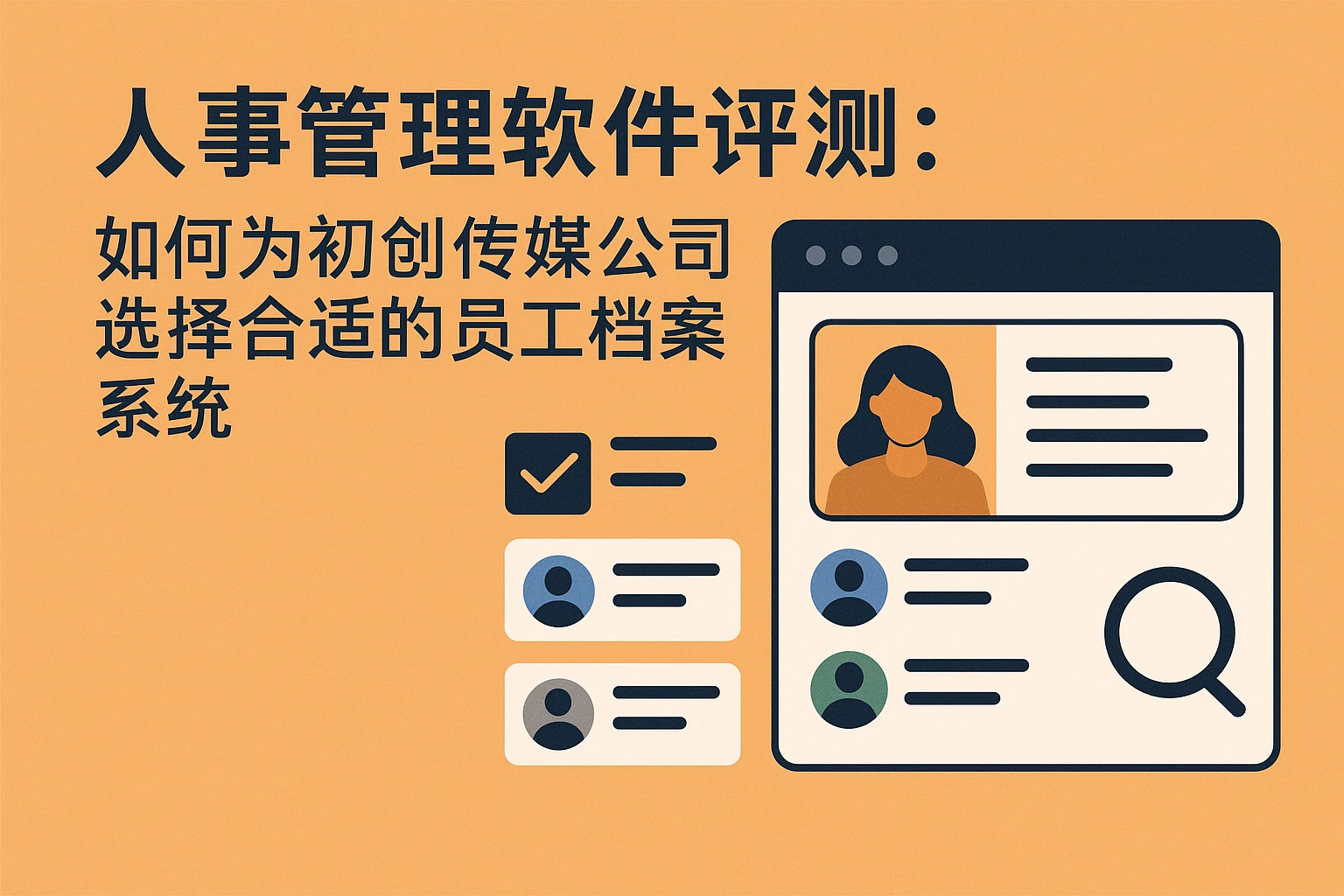 人事管理软件评测:如何为初创传媒公司选择合适的员工档案系统