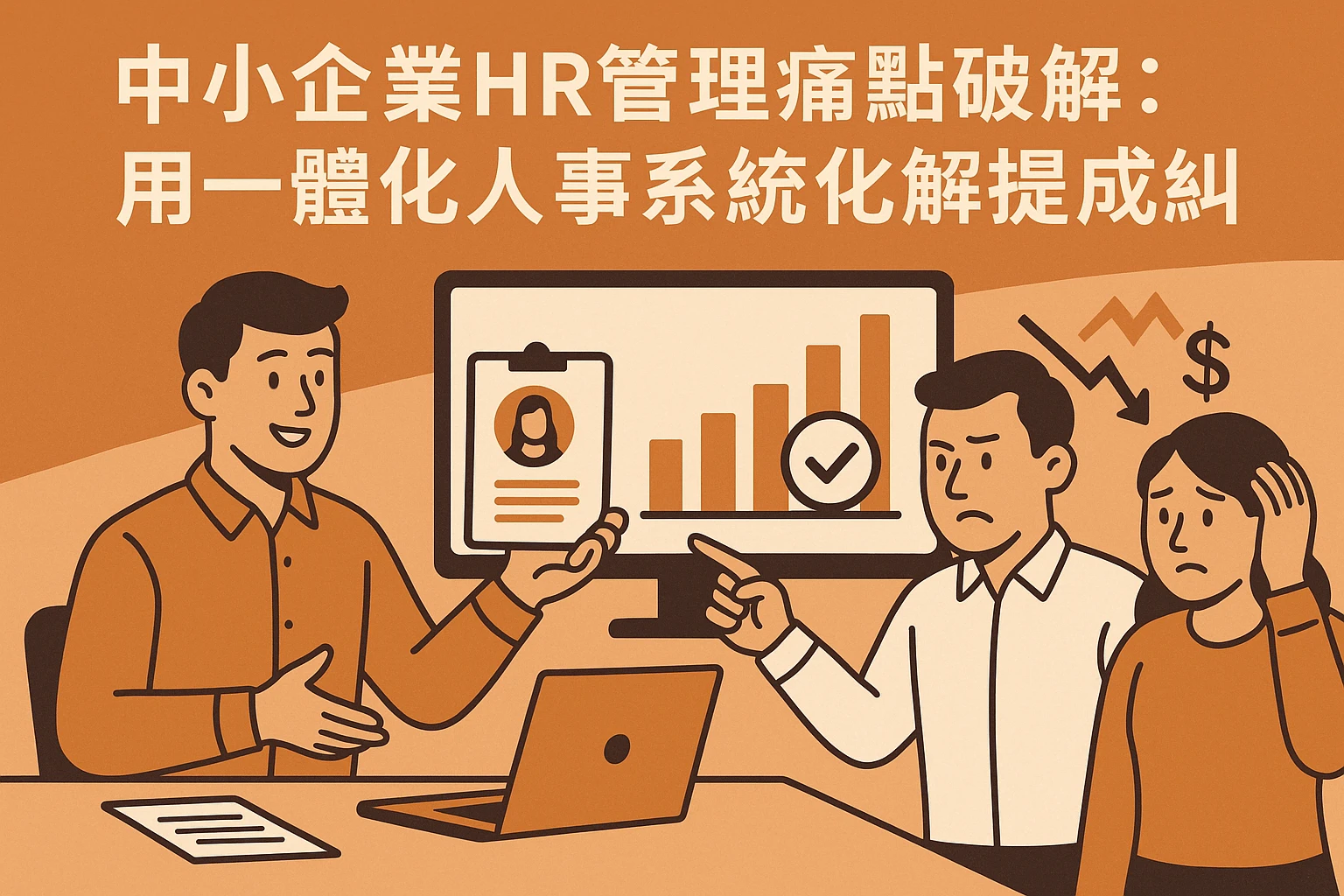 中小企业HR管理痛点破解:用一体化人事系统化解提成纠纷
