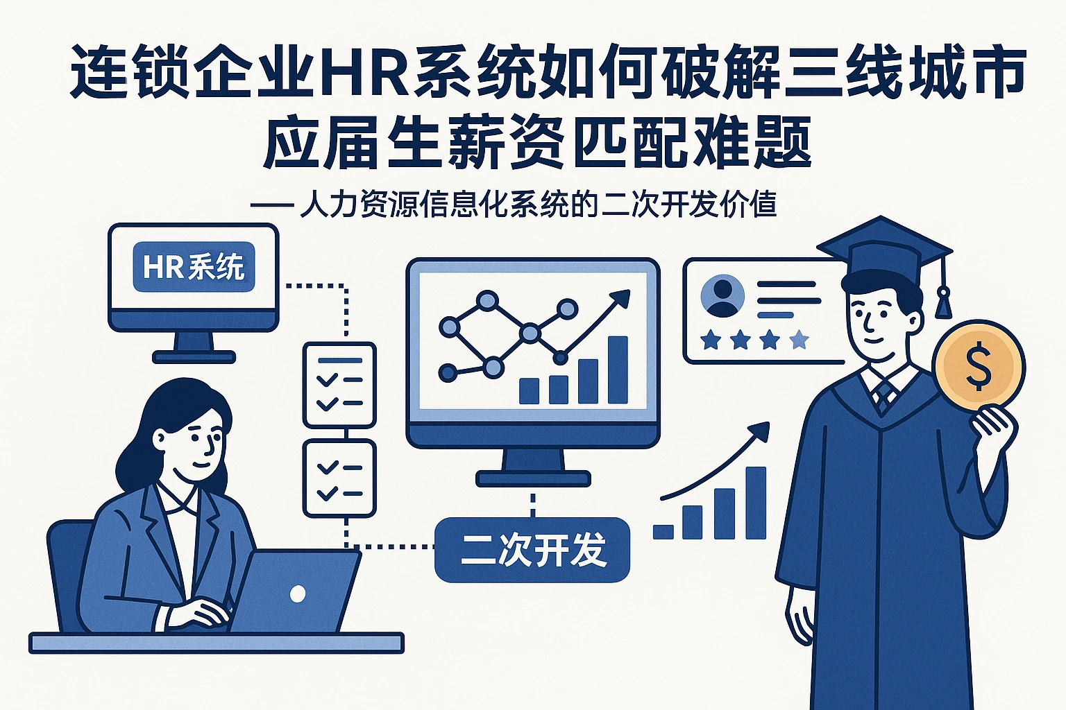 连锁企业HR系统如何破解三线城市应届生薪资匹配难题——人力资源信息化系统的二次开发价值