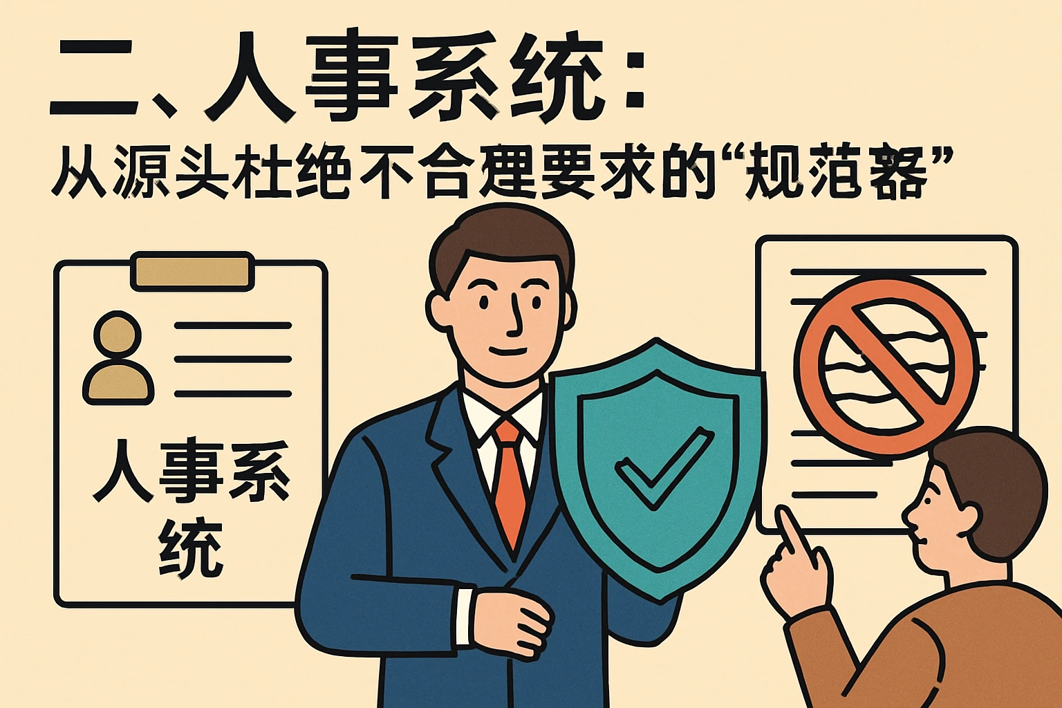 二、人事系统：从源头杜绝不合理要求的“规范器”