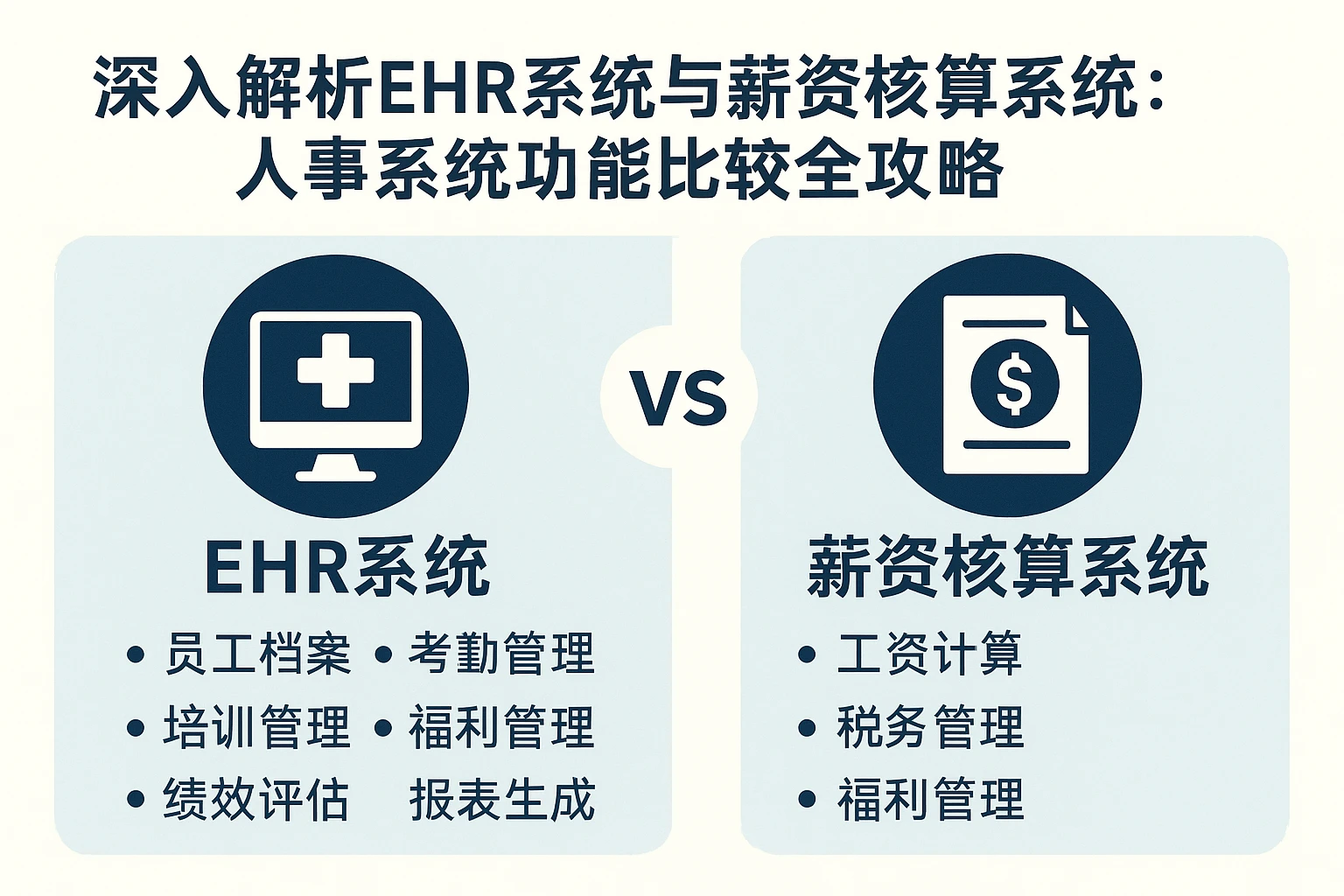 深入解析EHR系统与薪资核算系统:人事系统功能比较全攻略
