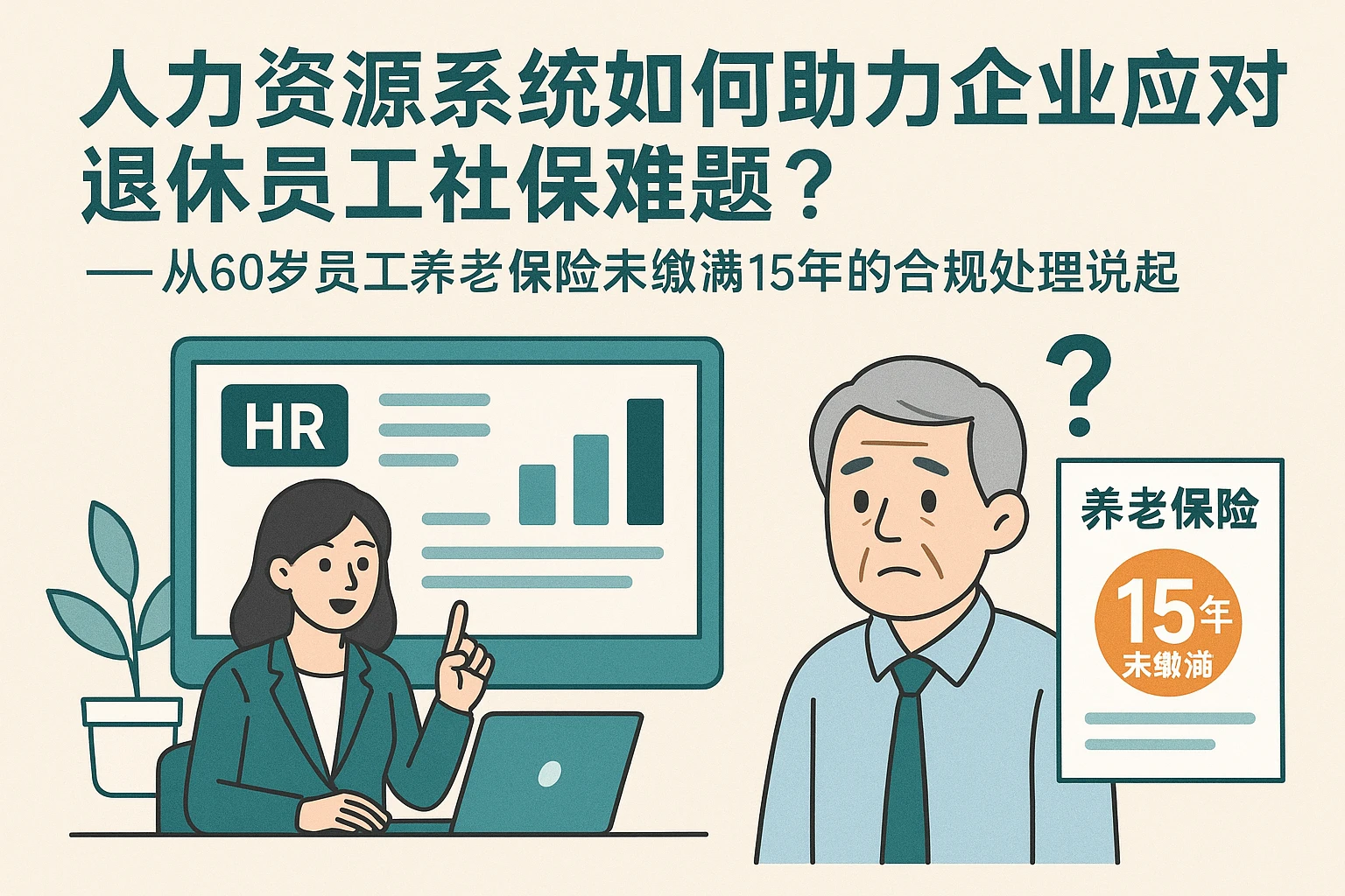 人力资源系统如何助力企业应对退休员工社保难题?——从60岁员工养老保险未缴满15年的合规处理说起
