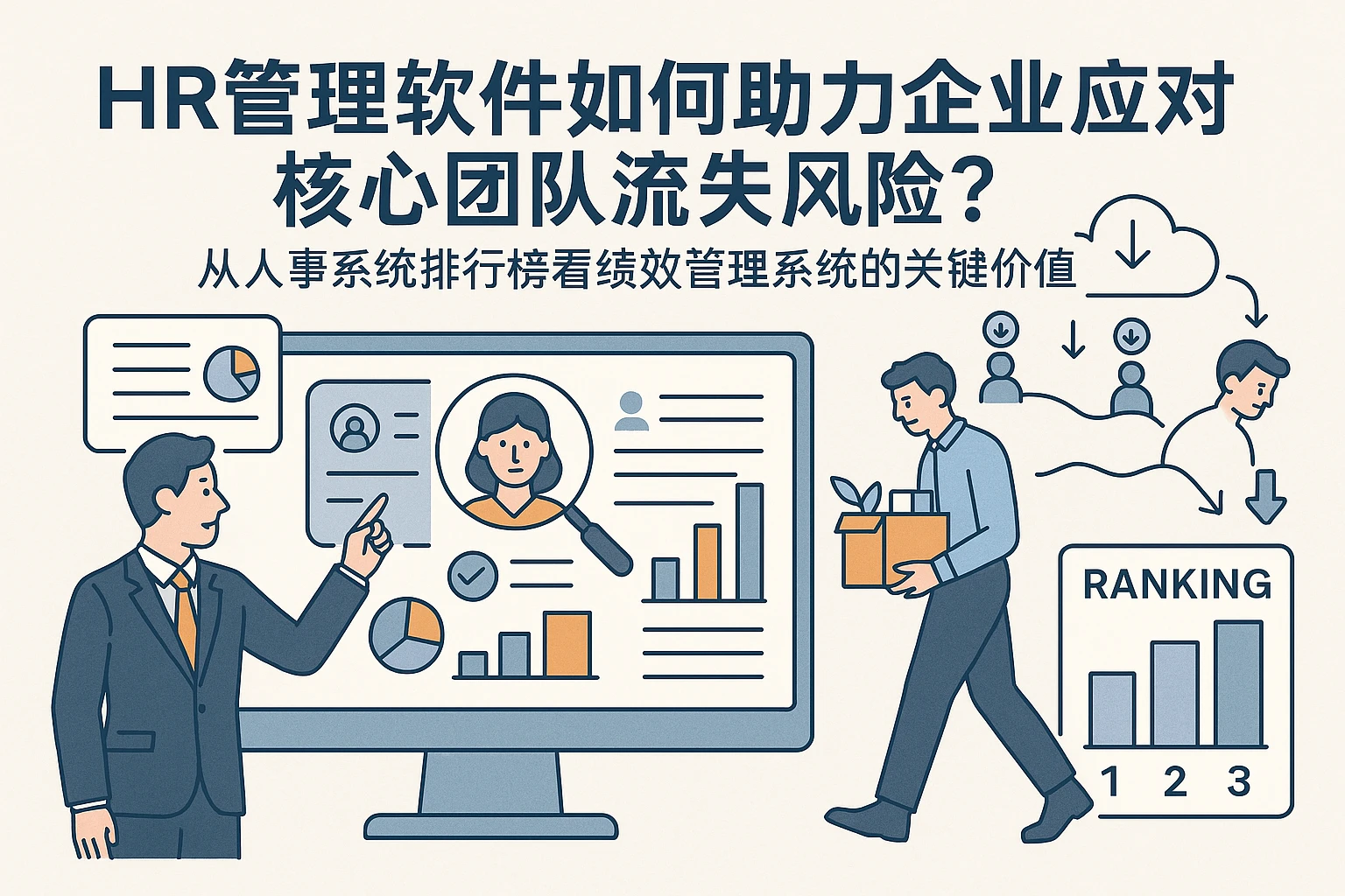 HR管理软件如何助力企业应对核心团队流失风险？从人事系统排行榜看绩效管理系统的关键价值