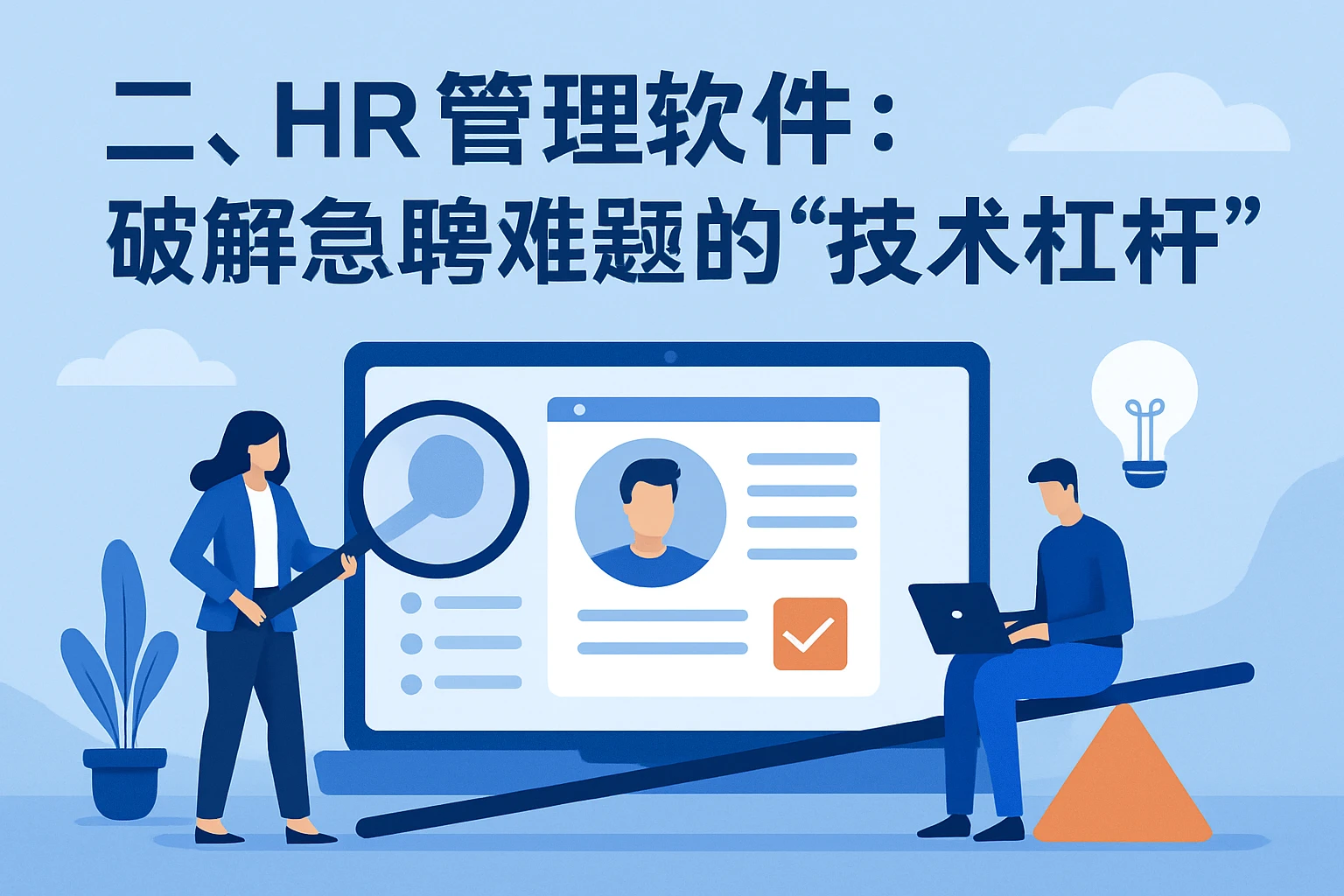 二、HR管理软件:破解急聘难题的“技术杠杆”