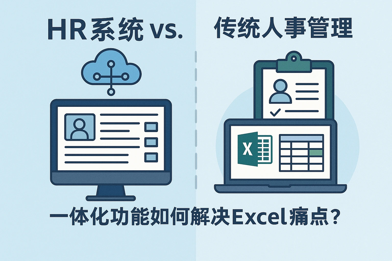 HR系统 vs 传统人事管理：一体化功能如何解决Excel痛点？