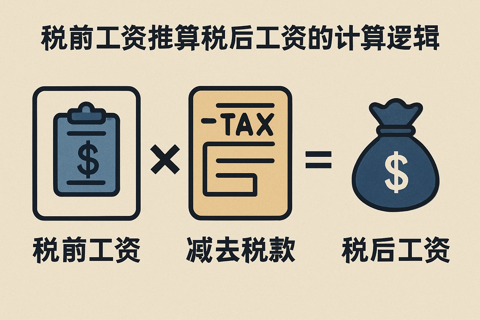 税前工资推算税后工资的计算逻辑