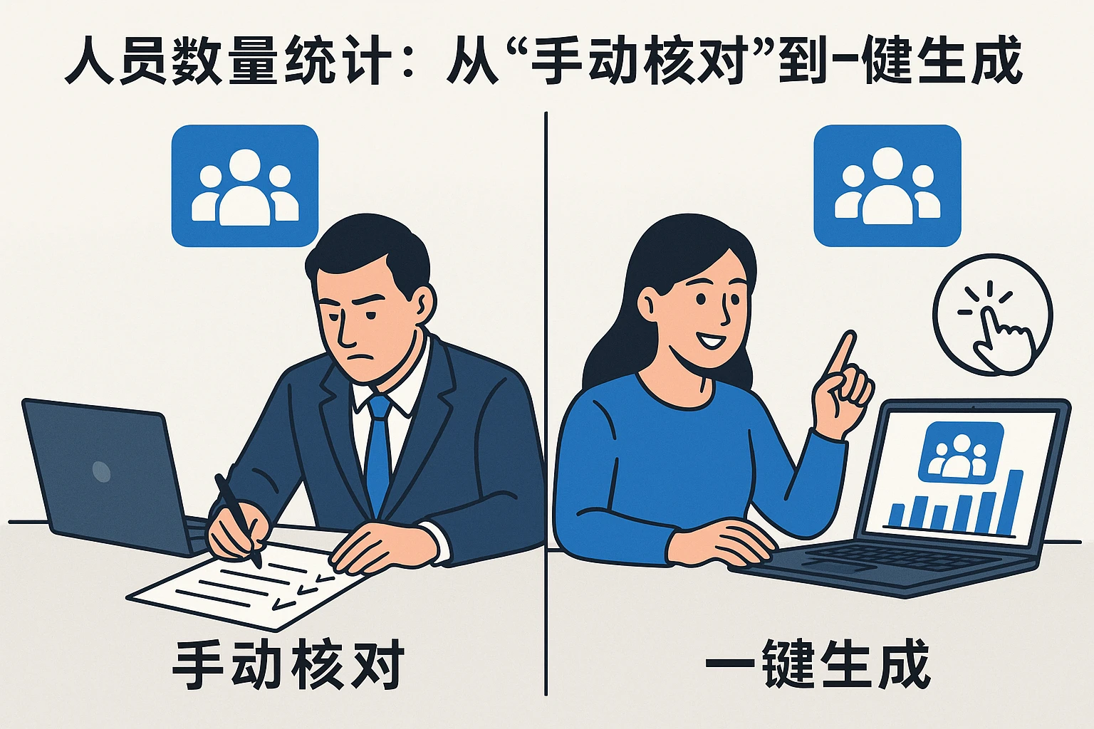1. 人员数量统计:从“手动核对”到“一键生成”