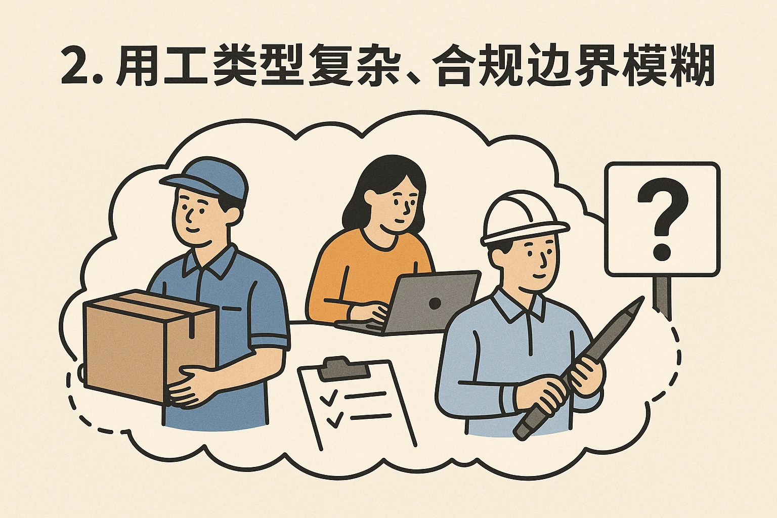 2. 用工类型复杂,合规边界模糊