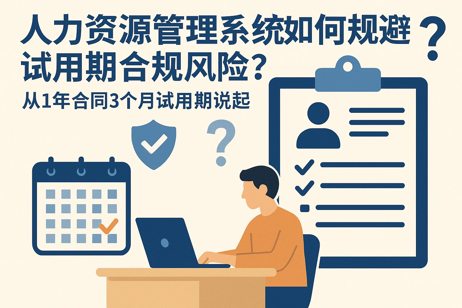 人力资源管理系统如何规避试用期合规风险?从1年合同3个月试用期说起