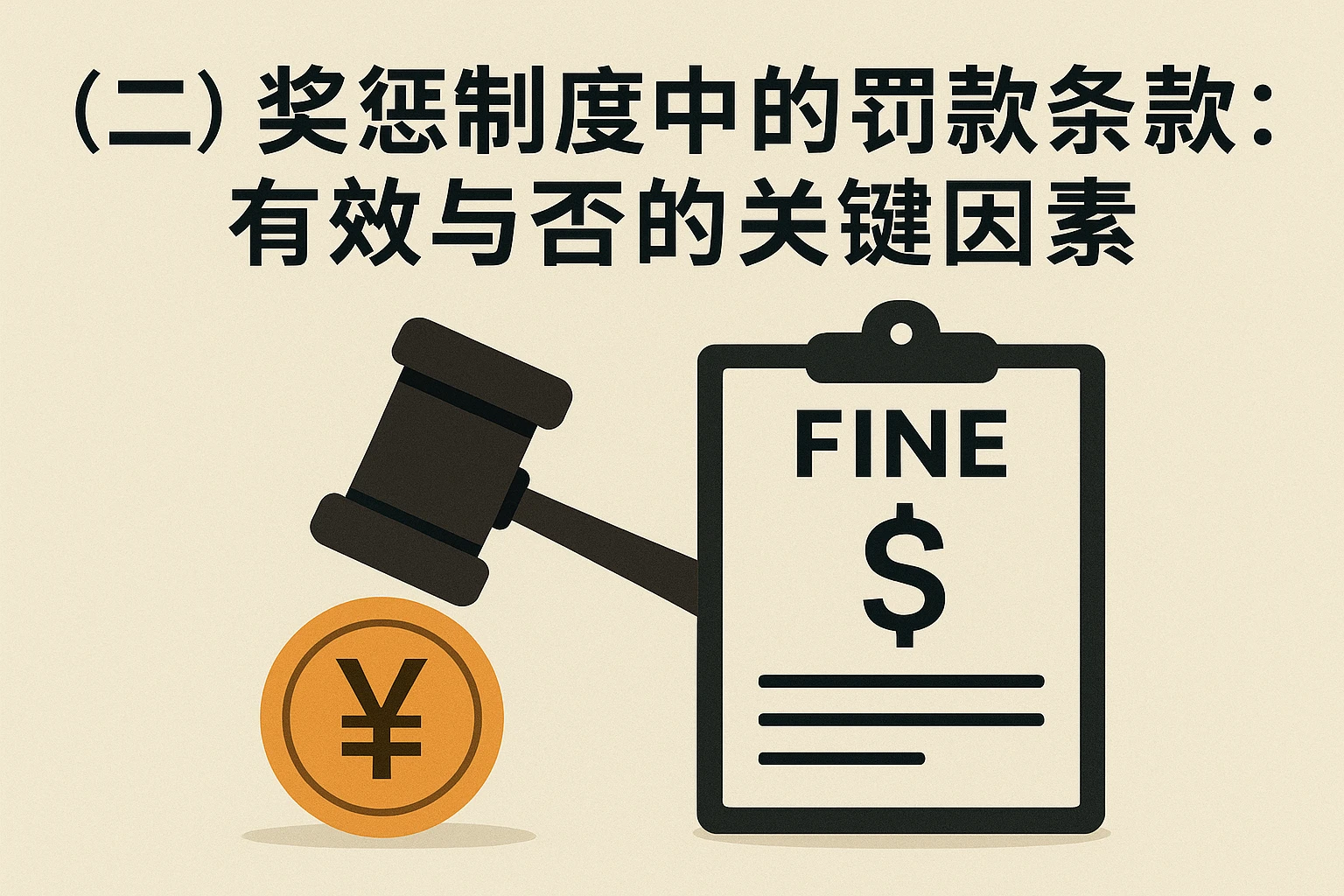 (二)奖惩制度中的罚款条款:有效与否的关键因素