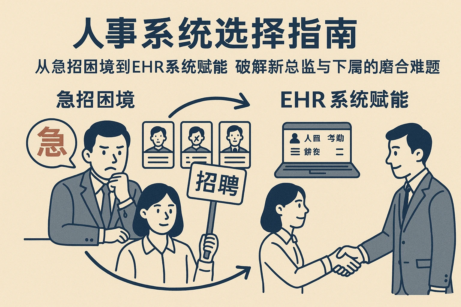 人事系统选择指南：从急招困境到EHR系统赋能，破解新总监与下属的磨合难题