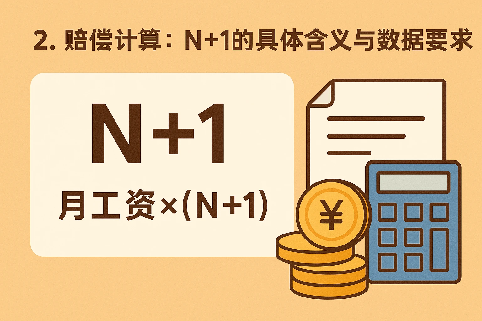 2. 赔偿计算:N+1的具体含义与数据要求