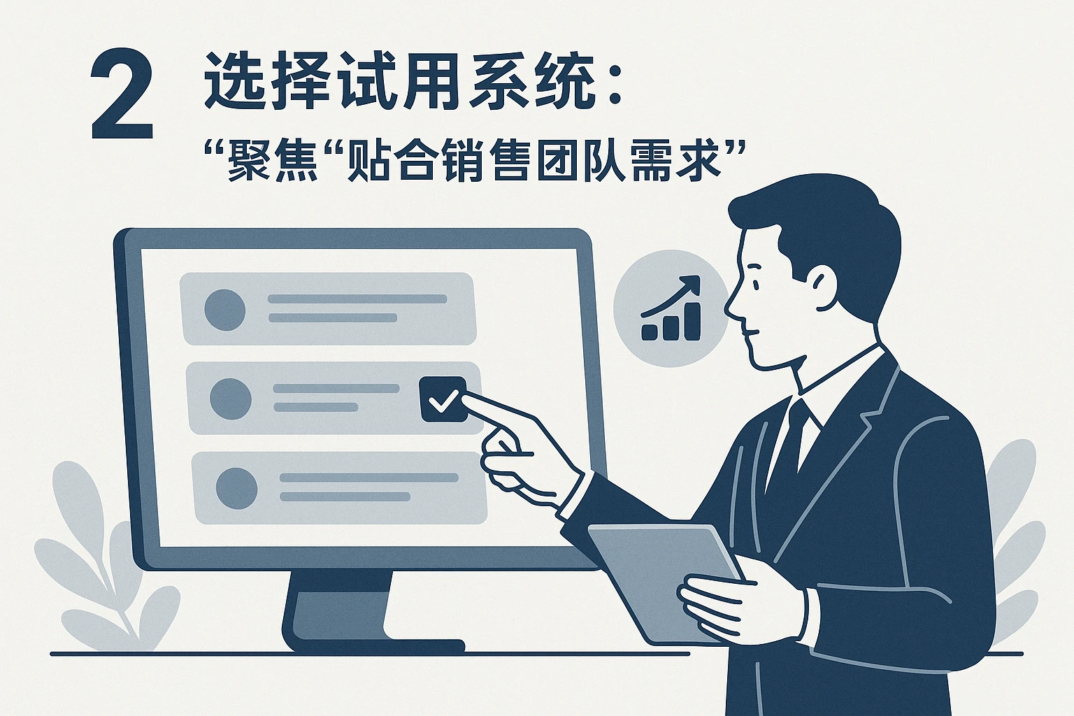 2. 选择试用系统：聚焦“贴合销售团队需求”
