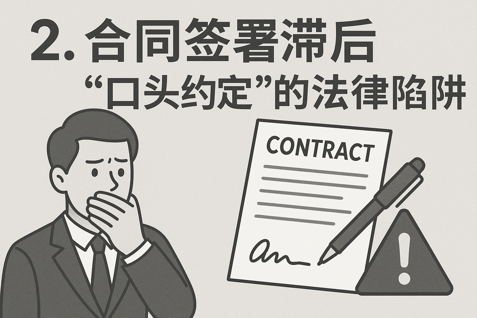 2. 合同签署滞后：“口头约定”的法律陷阱