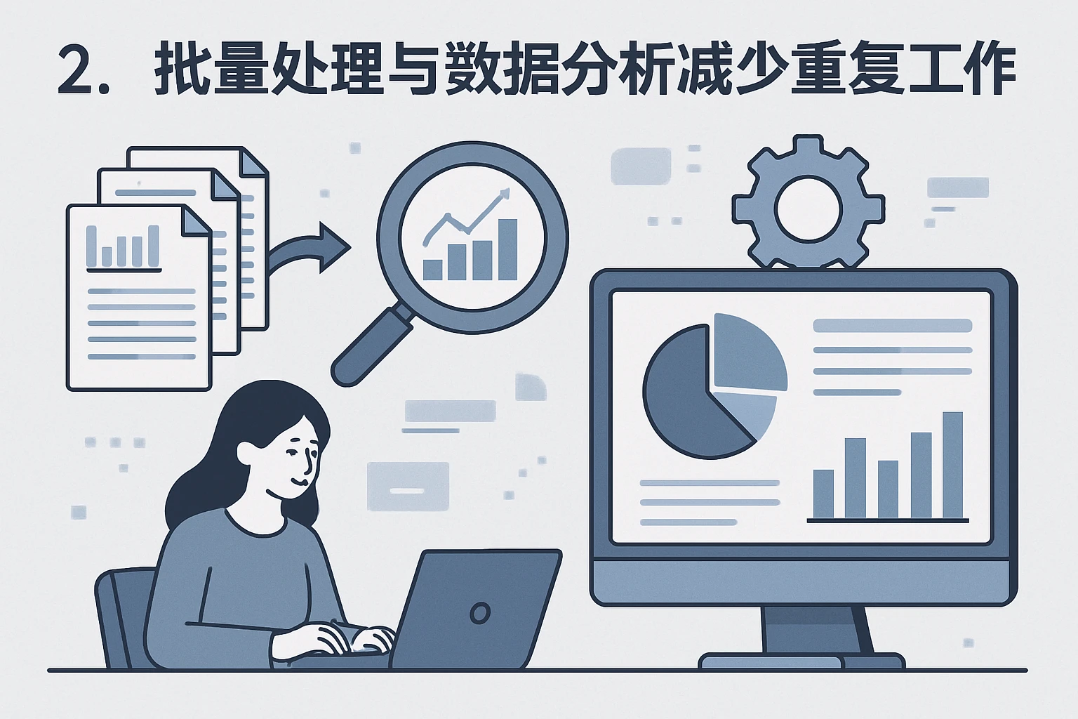 2. 批量处理与数据分析减少重复工作