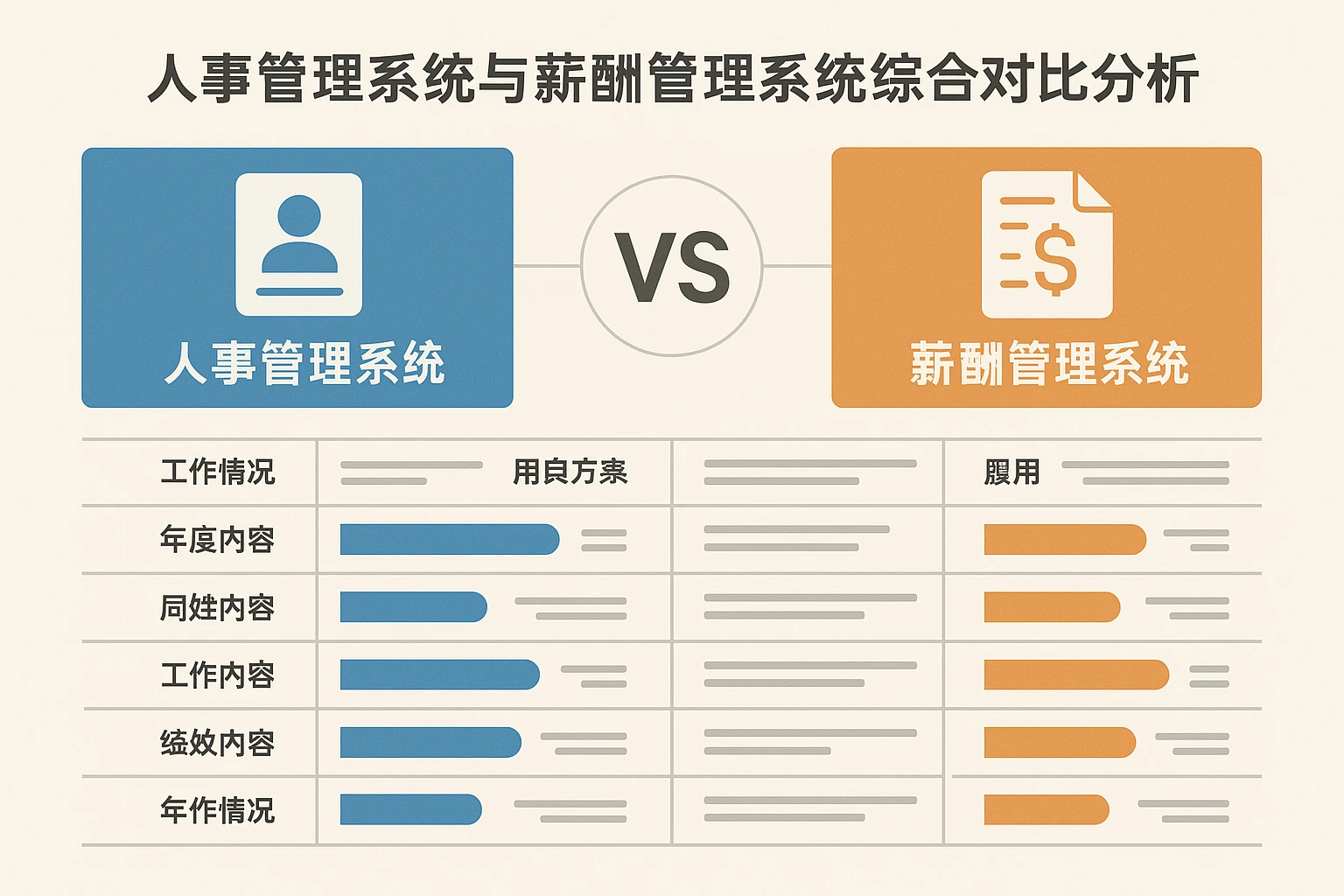 人事管理系统与薪酬管理系统综合对比分析