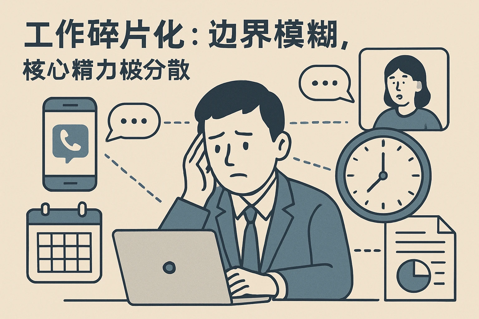 2. 工作碎片化：边界模糊，核心精力被分散