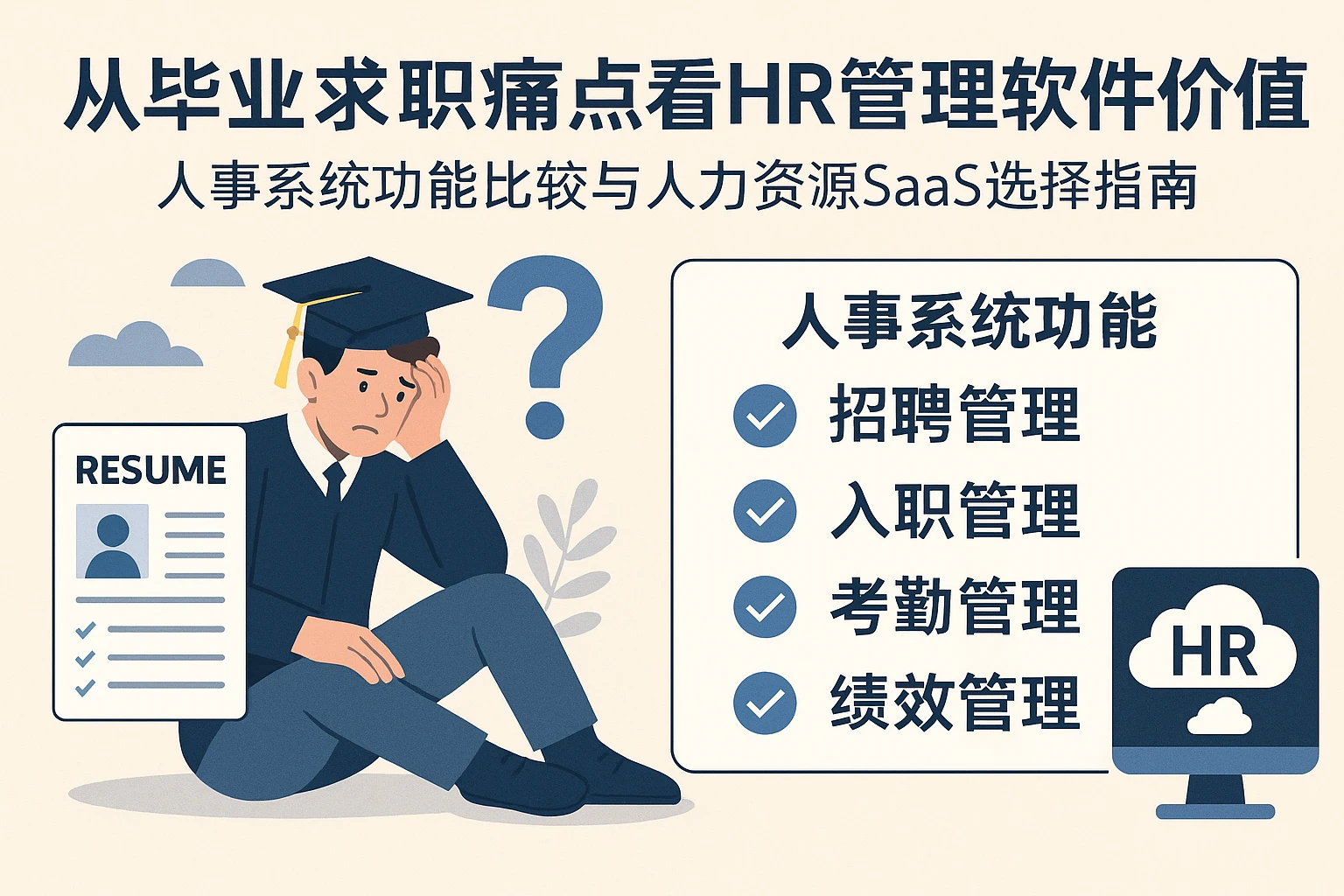 从毕业求职痛点看HR管理软件价值:人事系统功能比较与人力资源SaaS选择指南
