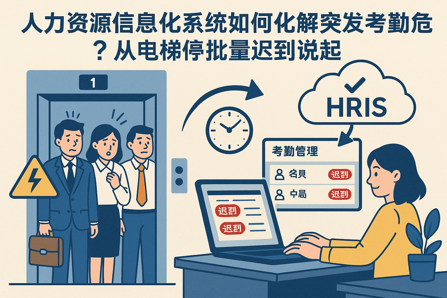 人力资源信息化系统如何化解突发考勤危机?从电梯停电批量迟到说起