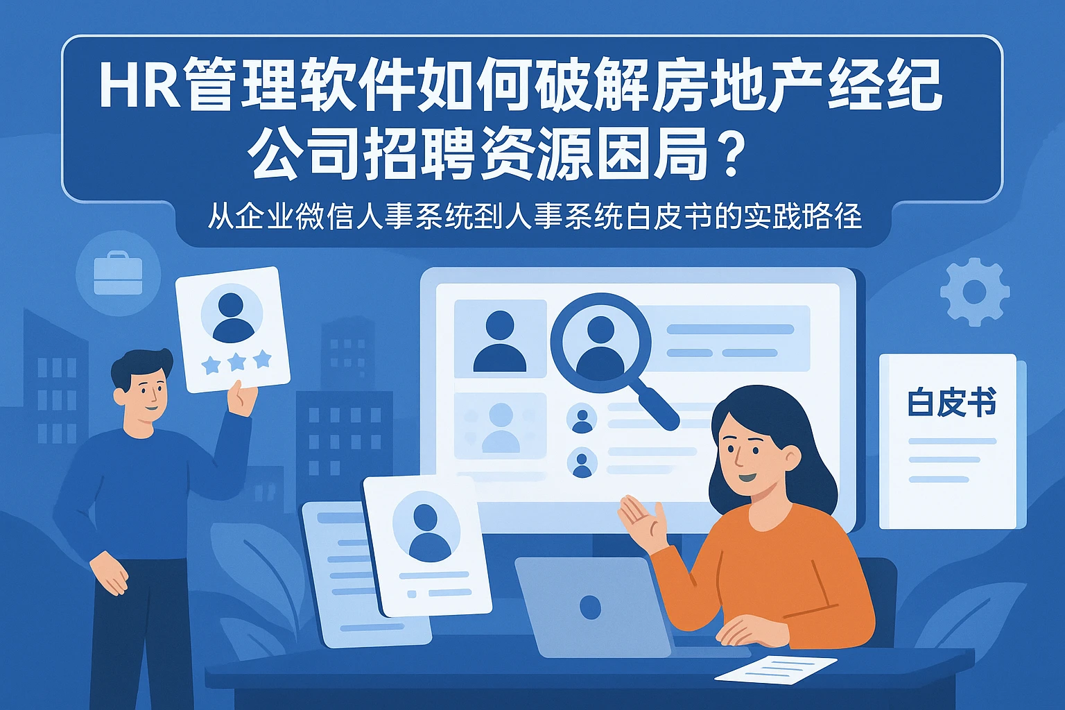 HR管理软件如何破解房地产经纪公司招聘资源困局？——从企业微信人事系统到人事系统白皮书的实践路径