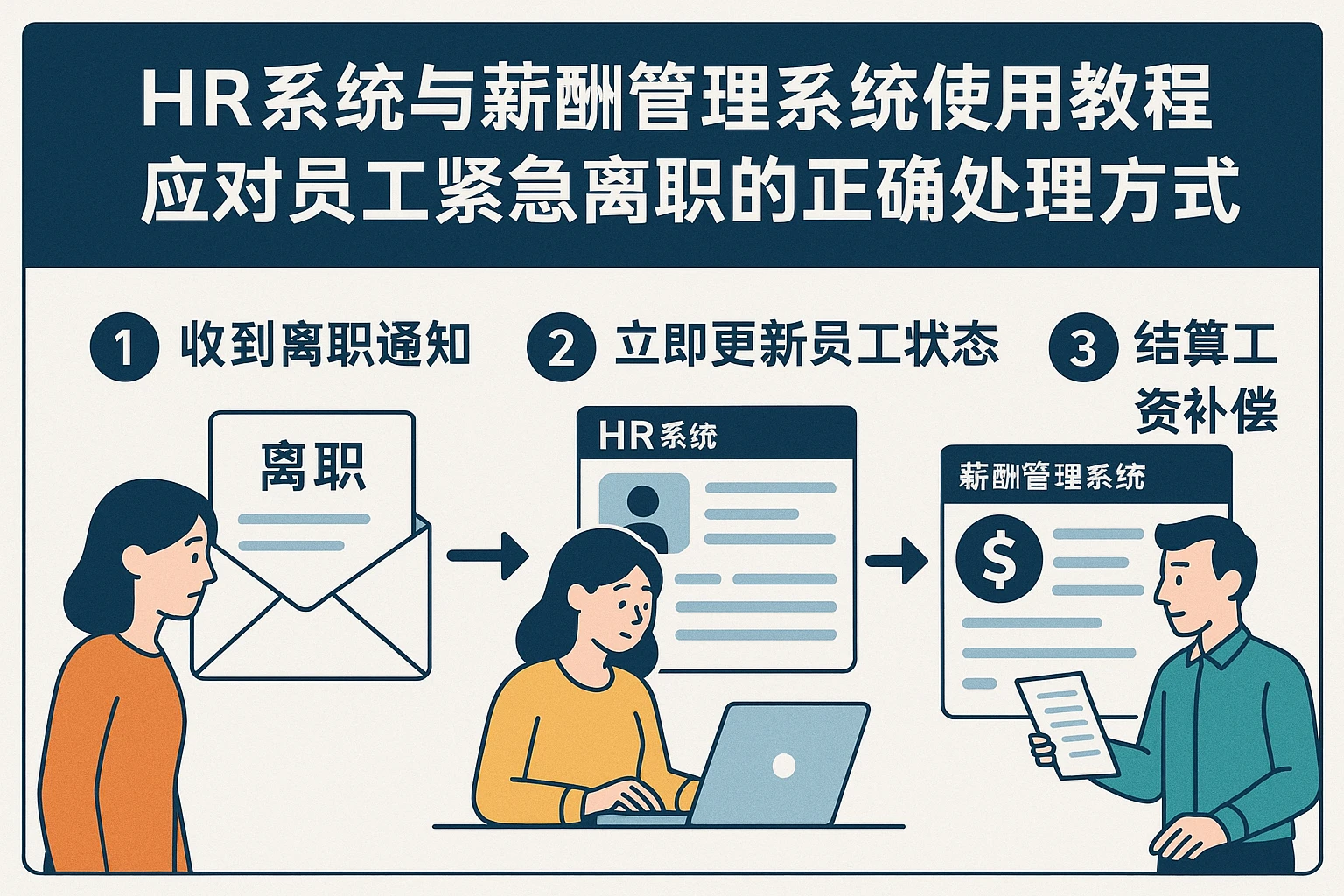 HR系统与薪酬管理系统使用教程：应对员工紧急离职的正确处理方式