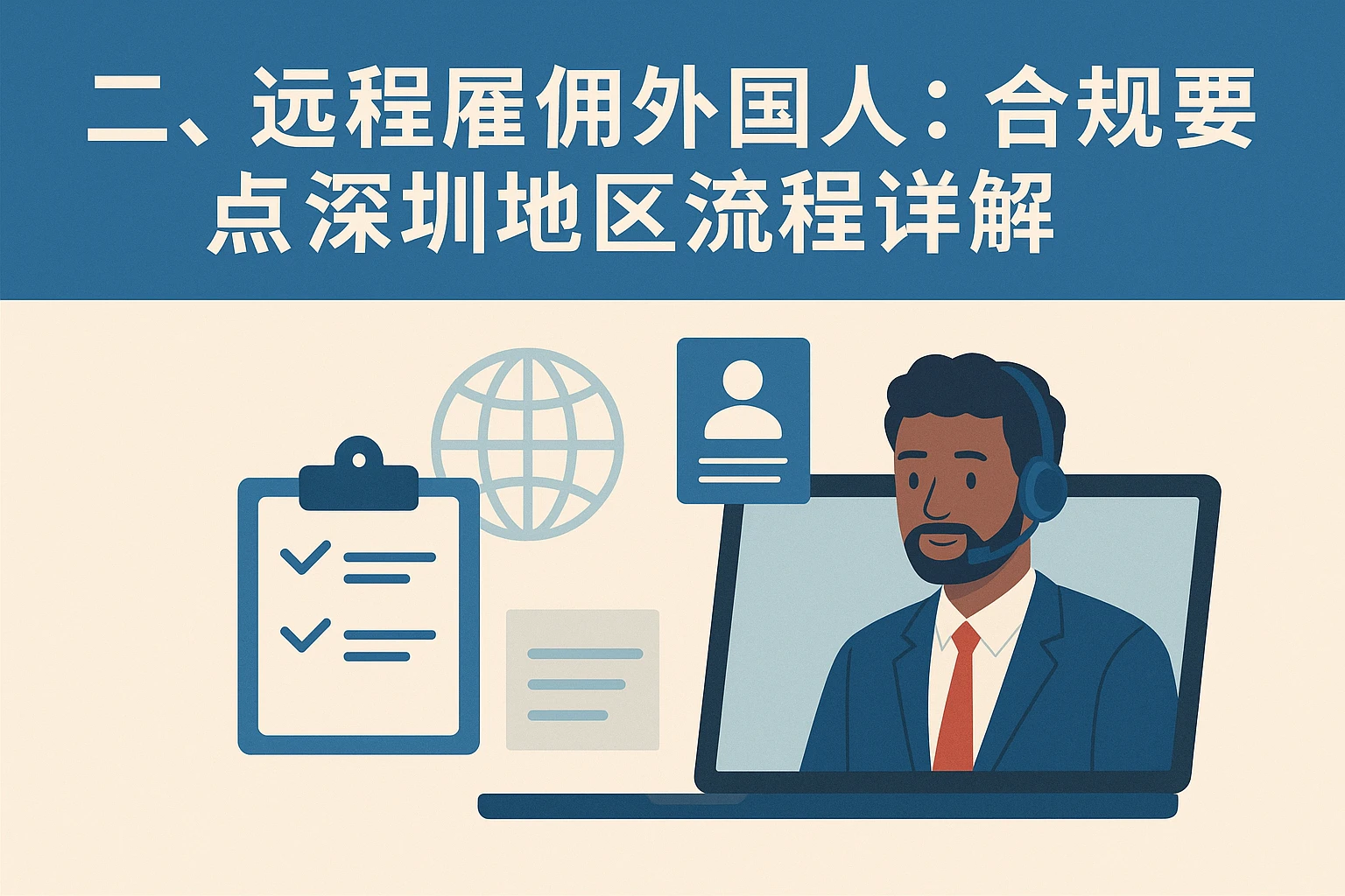 二、远程雇佣外国人:合规要点与深圳地区流程详解