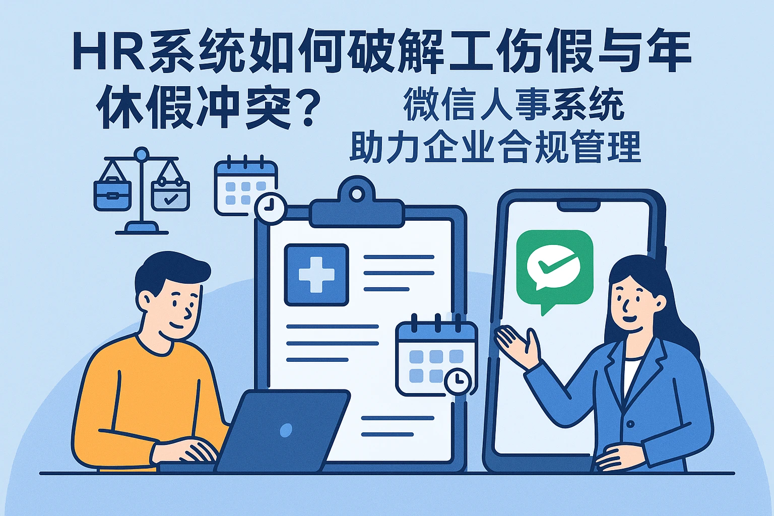 HR系统如何破解工伤假与年休假冲突？微信人事系统助力企业合规管理